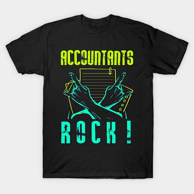 Accountants rock Accounting tax season numbers T-Shirt by Caskara